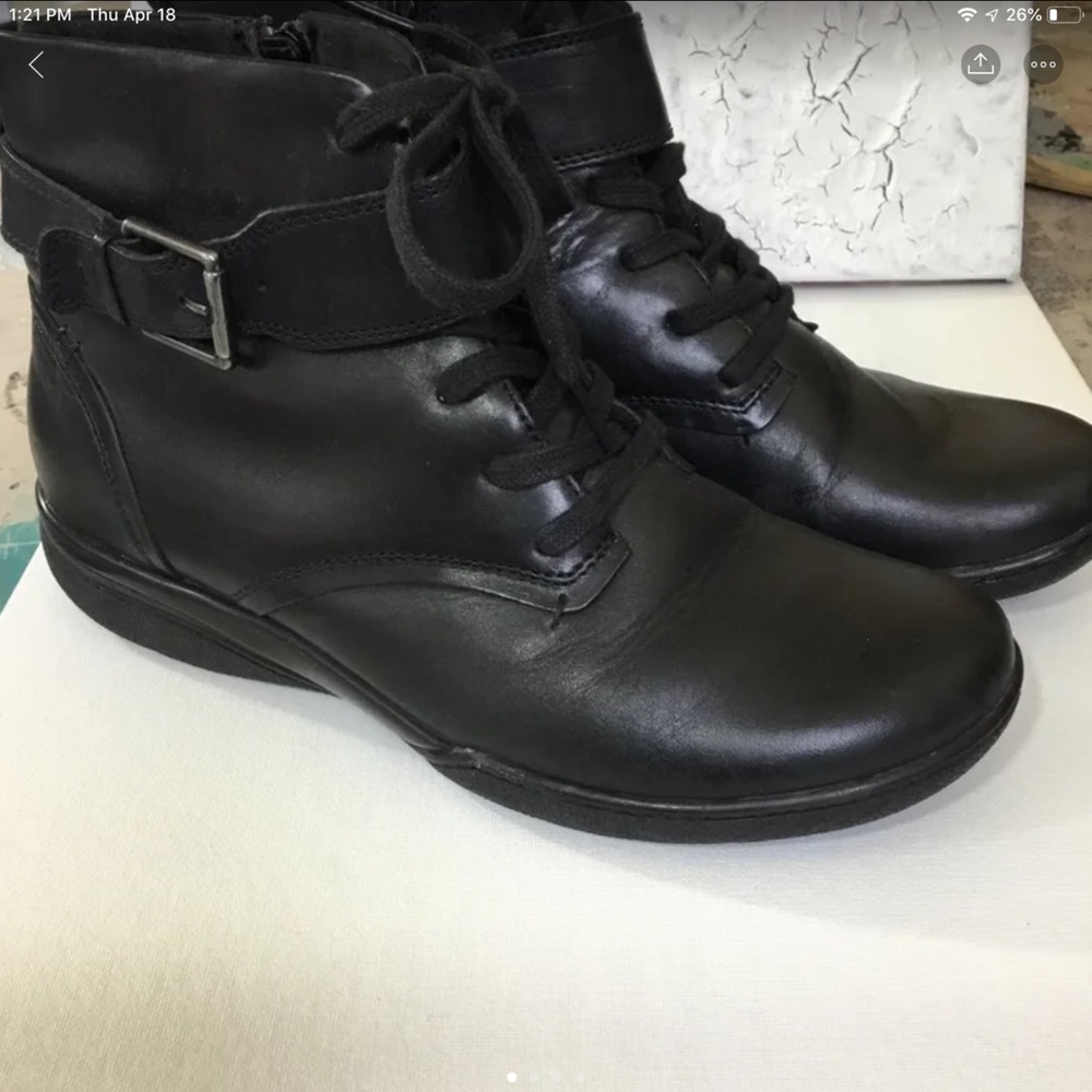 Clark’s Black Leather Ankle Boots